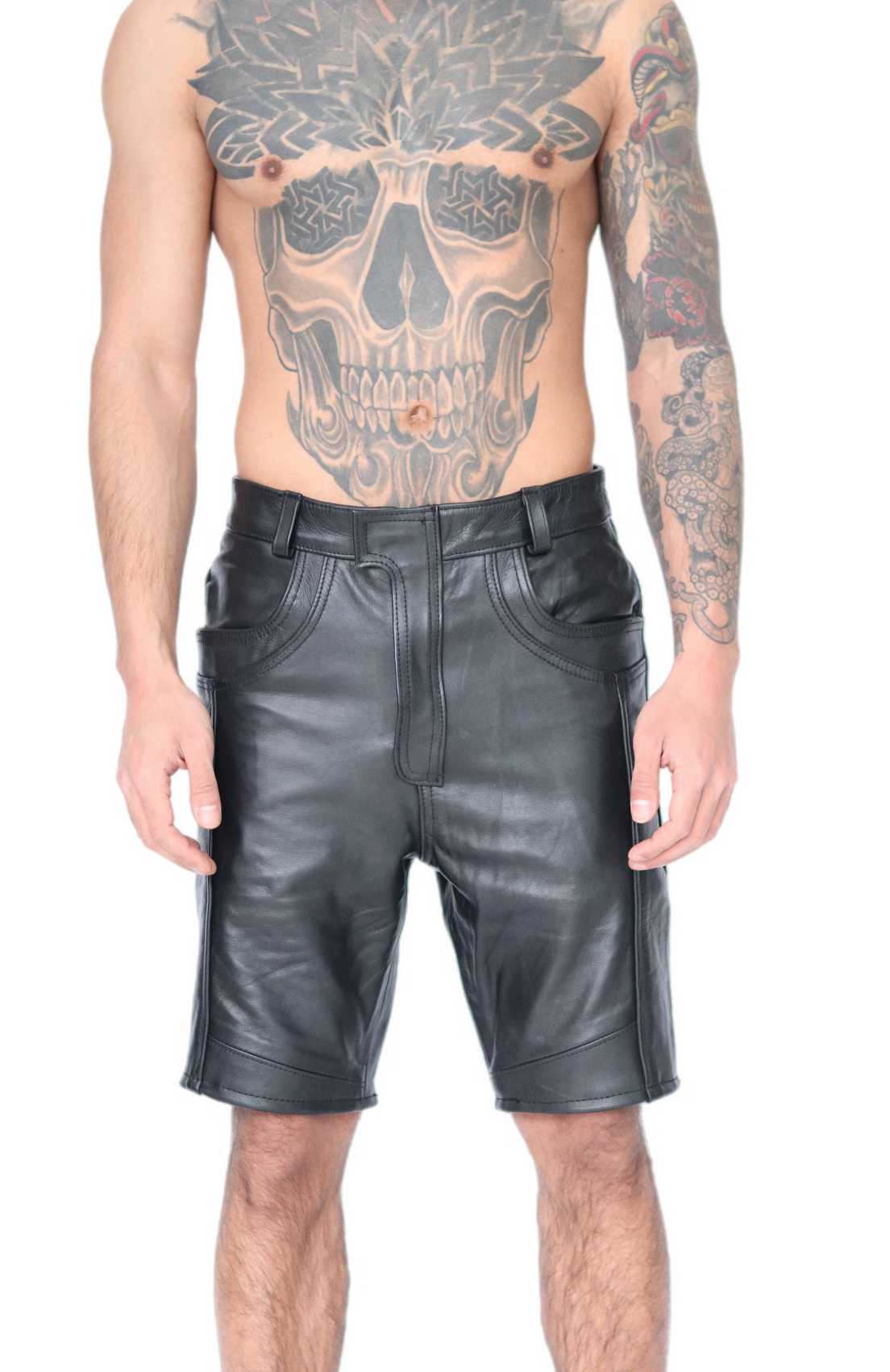 Rey leather shorts