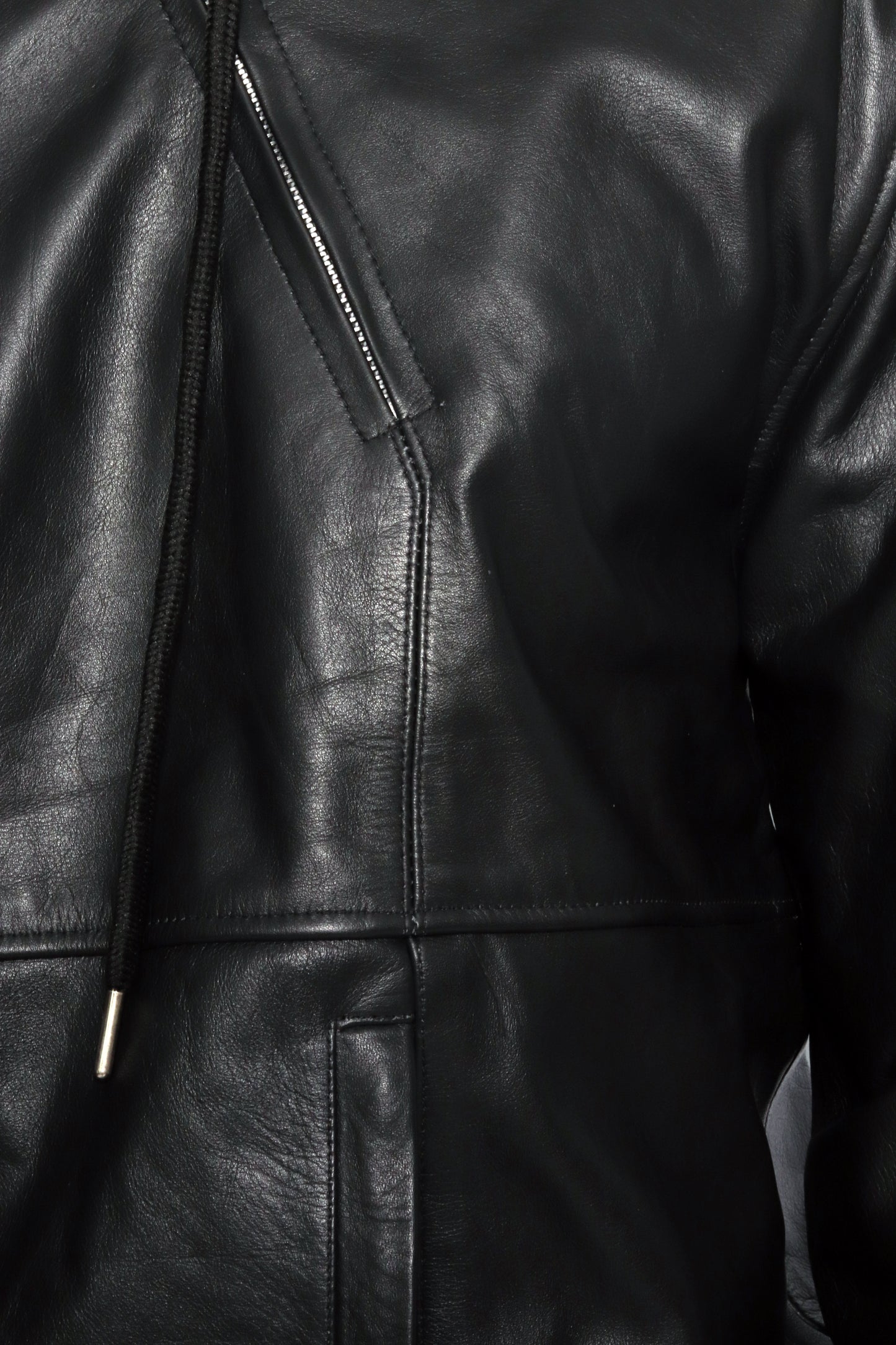 Theo leather hoodie