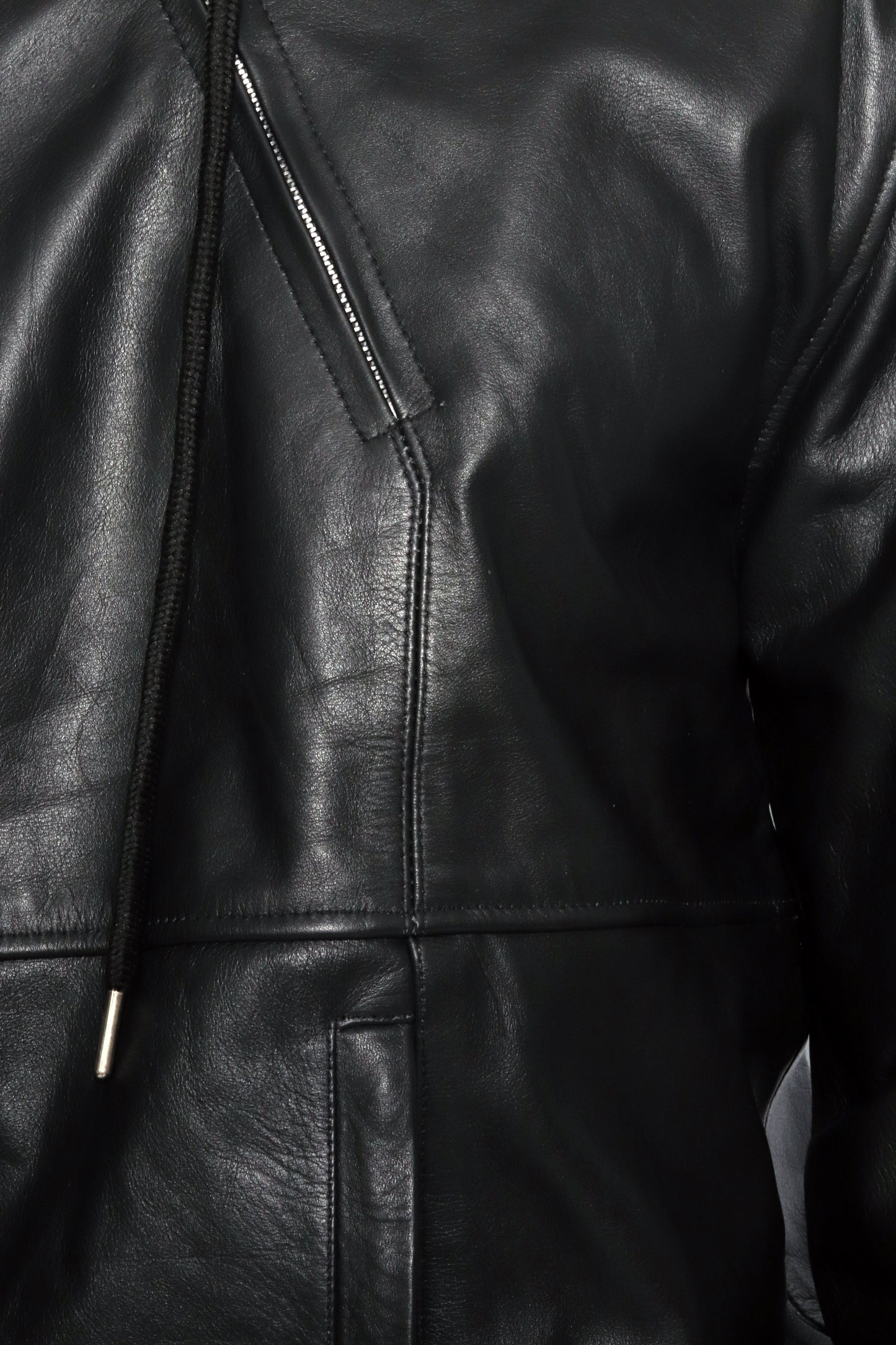 THEO leather hoodie