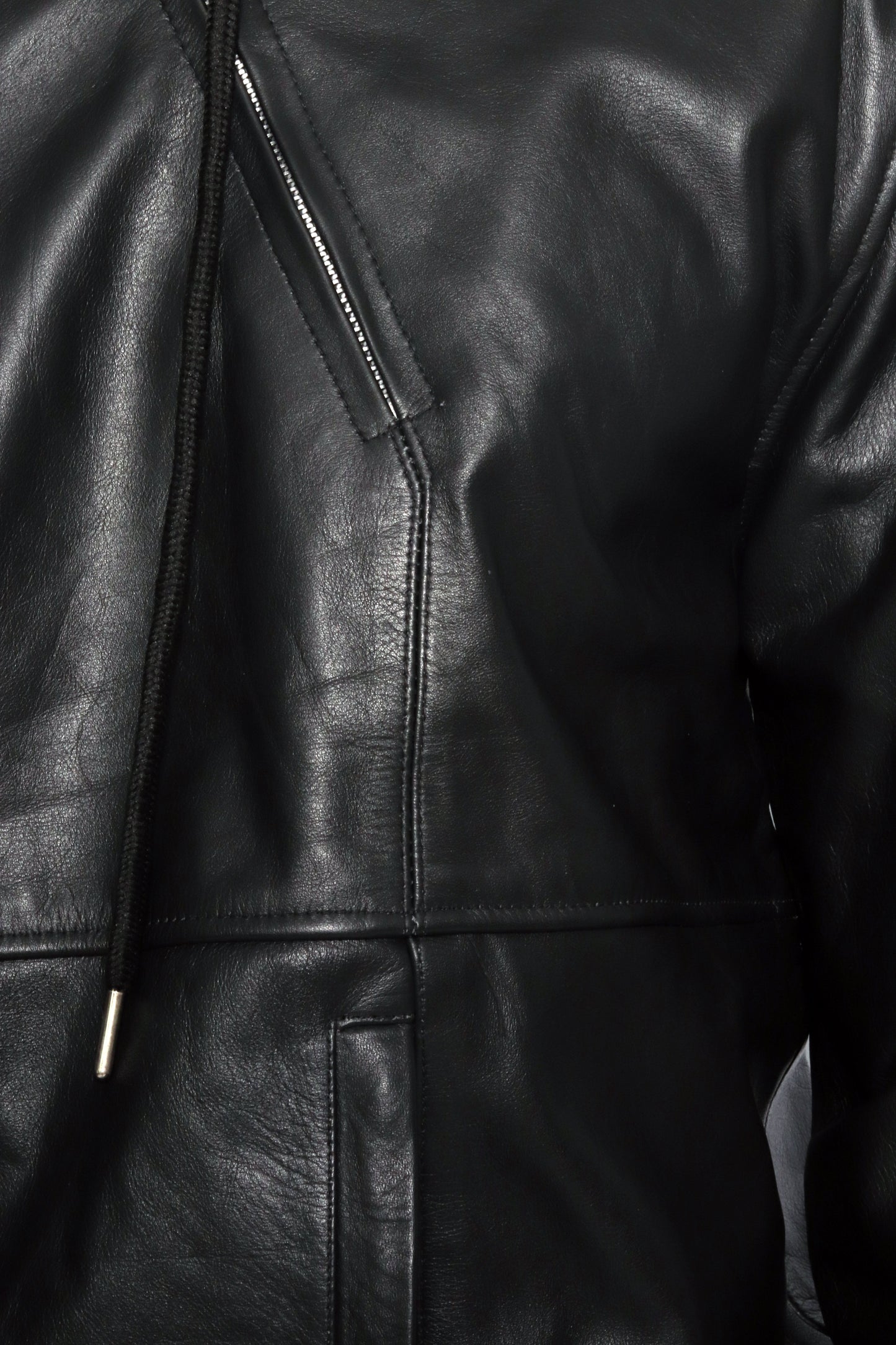 THEO leather hoodie