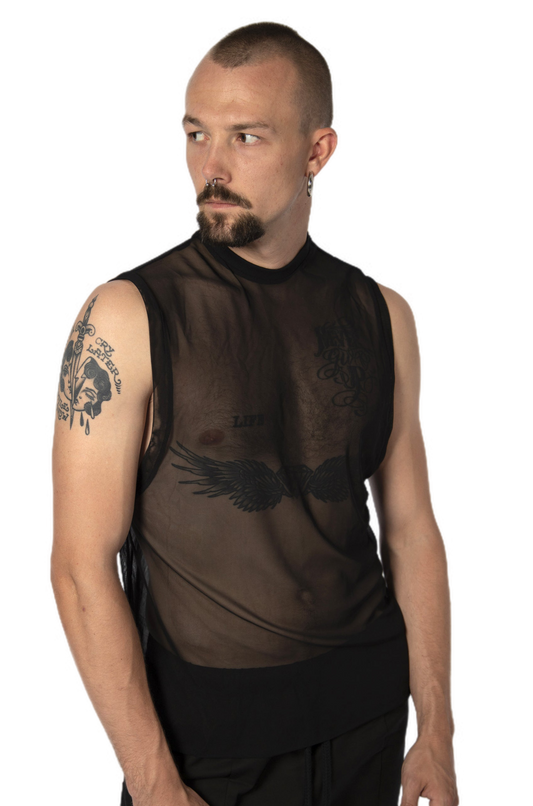 LIAN mesh tank top