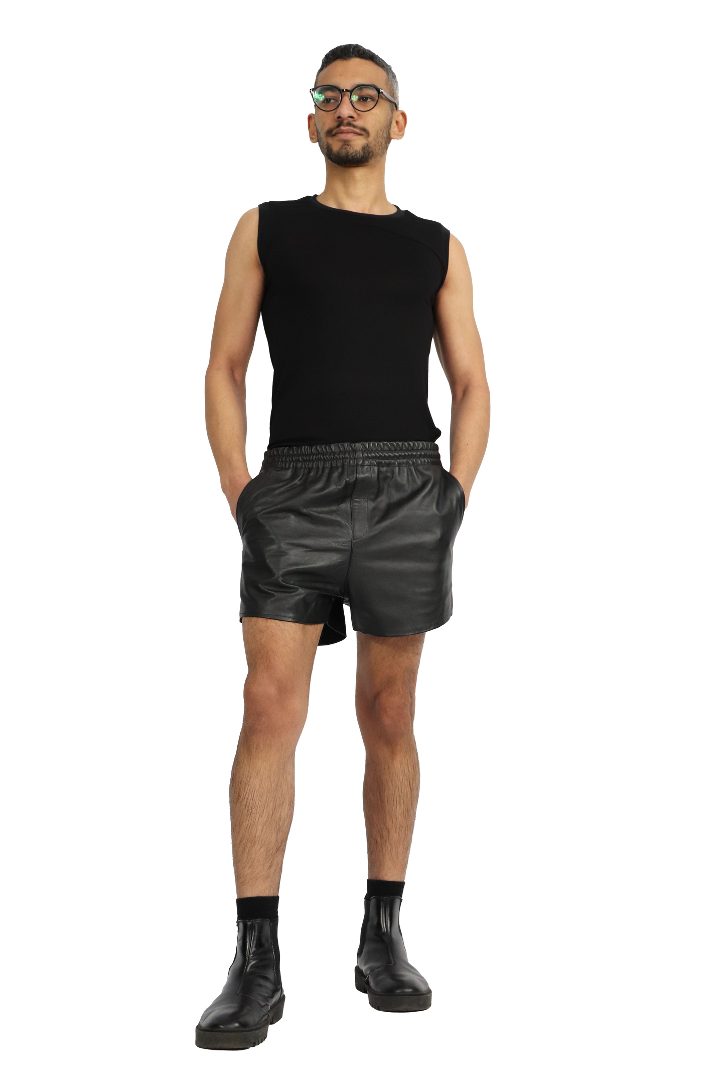 TYSON leather shorts