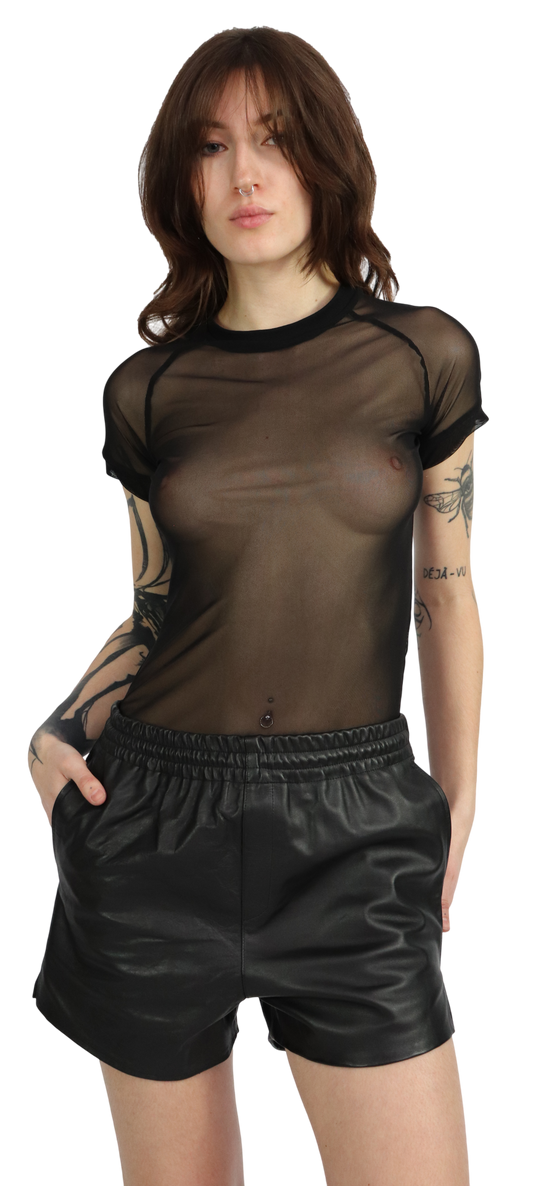 TYSON leather shorts