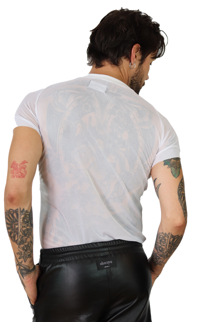 WHITE mesh T-shirt