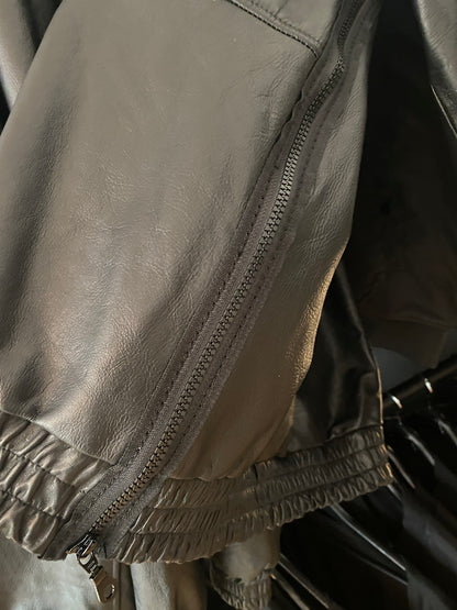 THEO leather hoodie