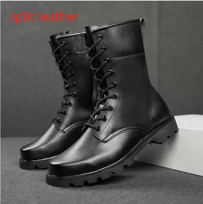 Leather boots