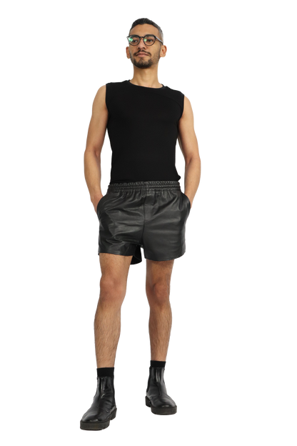 TYSON leather shorts