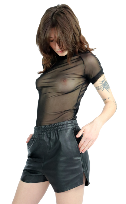 TYSON leather shorts