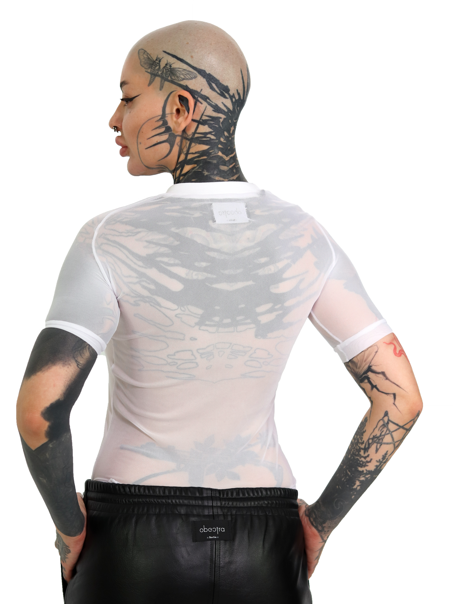 WHITE mesh T-shirt